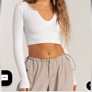 Urban Outfitters Long Sleeve Crop Top